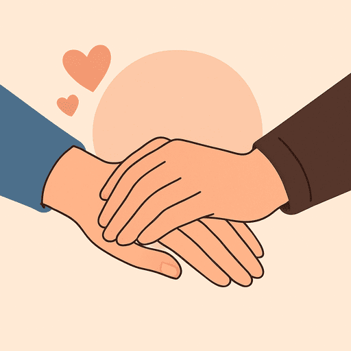mãos dadas simbolizando apoio e serenidade no encerramento do guia sobre certificado médico de óbito