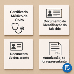 documentos necessários para pedir a certidão de óbito em Portugal: certificado médico, identificação, autorização e dados do falecido